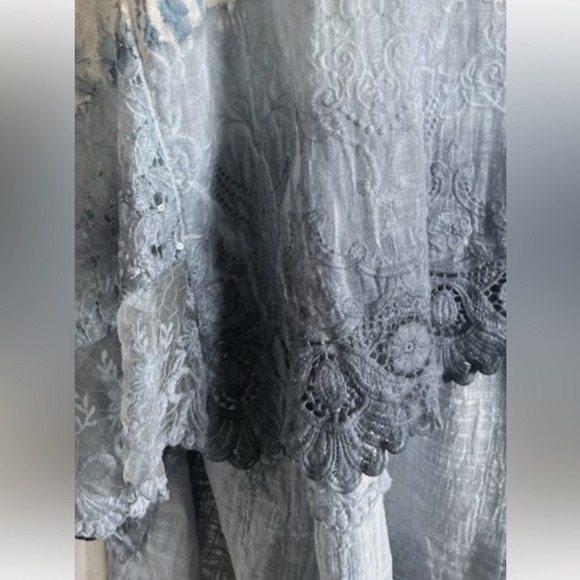 VASNA made in Italy Layered Eyelet Embroidered Tank Dress size 1X - Picture 4 of 9